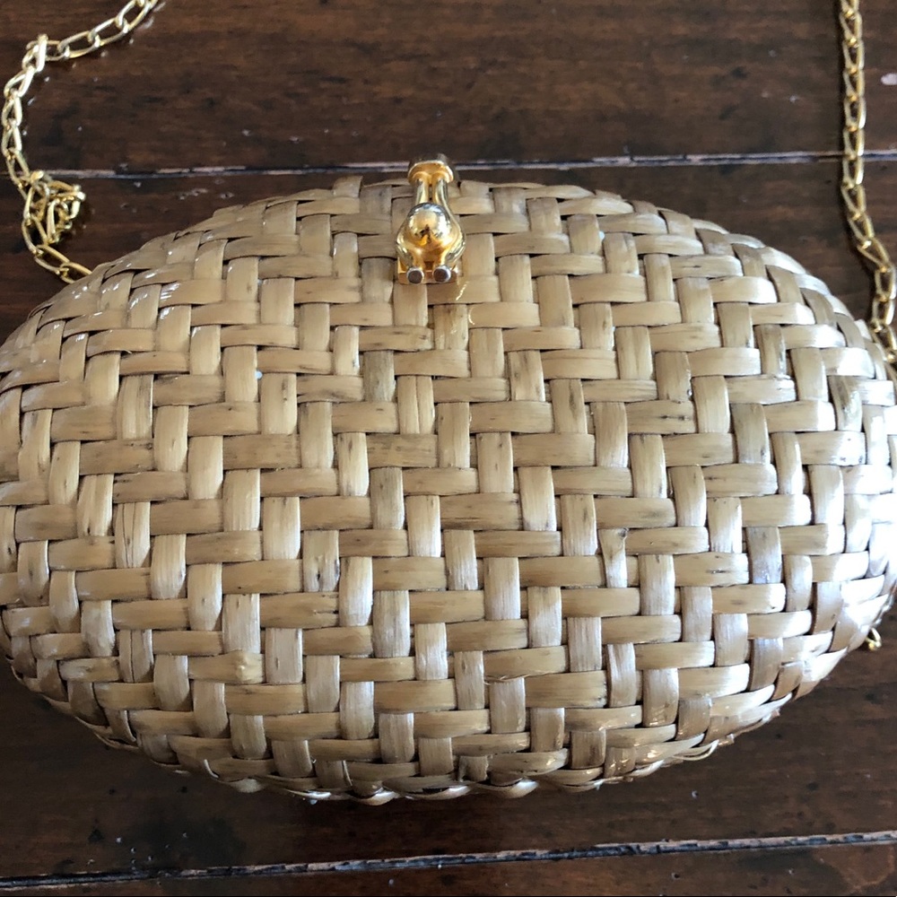 Rodo Italy Woven Wicker Clutch Bag - Picture 3 of 7